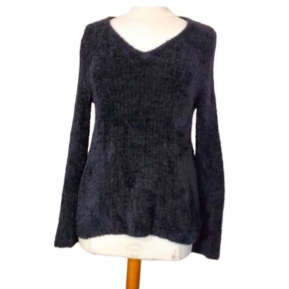 Chaus fuzzy sweater  black Sz Small - Picture 1 of 4